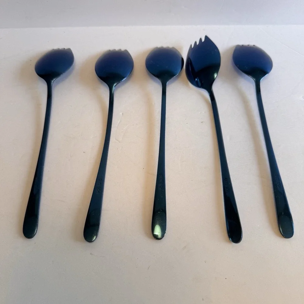 Buyer StarBlue‎ Sporks 2 in 1 Spoons Forks 5 Pieces Stainless Steel